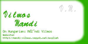 vilmos mandi business card